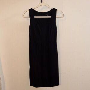 Ann Taylor Black Sleeveless Midi Sheath Dress